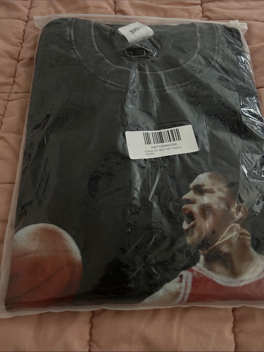 Black Graphic Men’s Basketball T-Shirt - 3XL